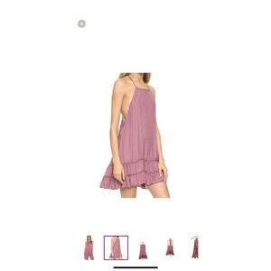 Intimately Free People Mauve Tiered Dress Sz M